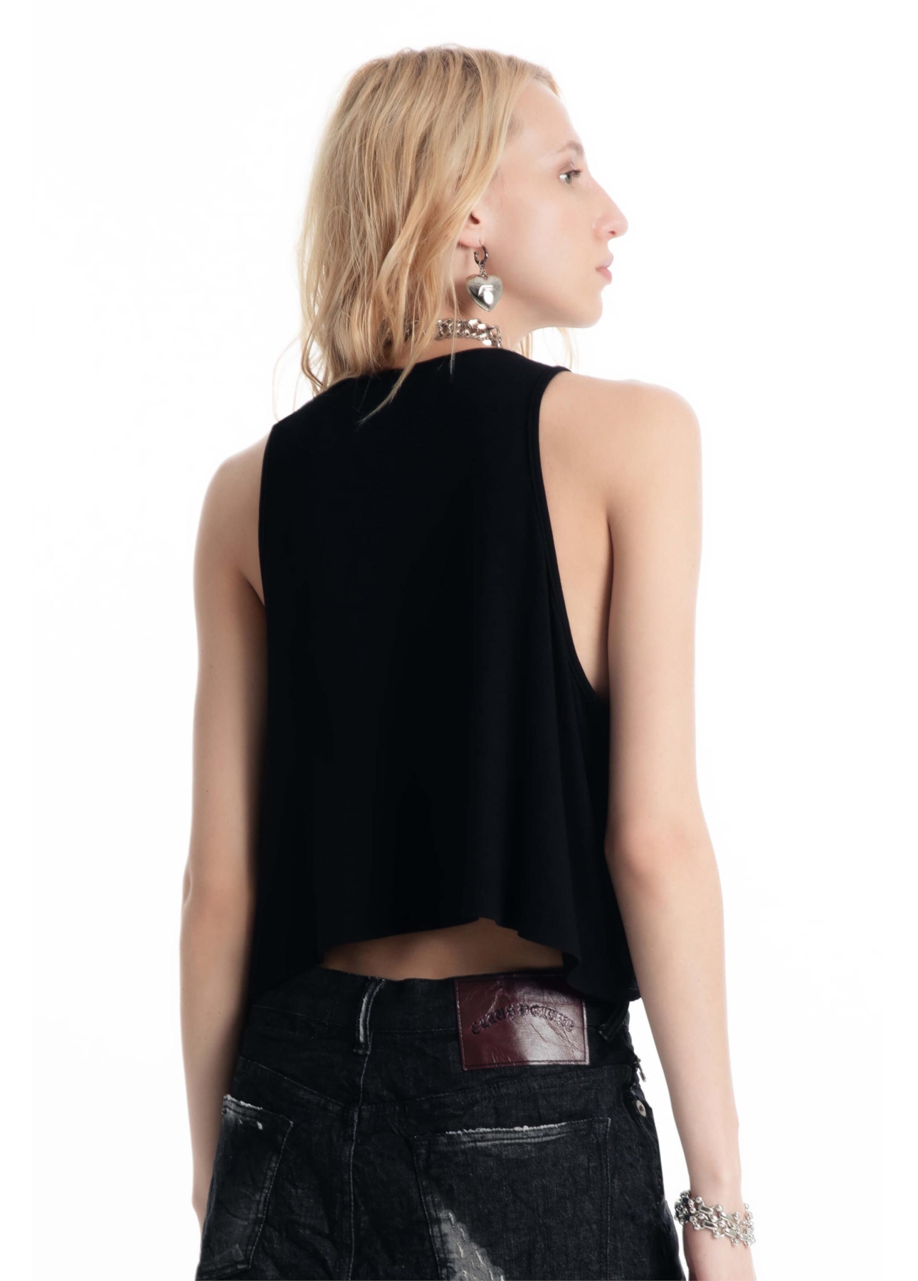 Blusa Cropped Hotfix Preto