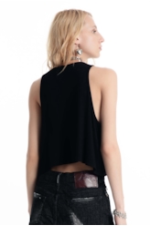 Blusa Cropped Hotfix Preto