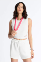 Blusa Cropped Malibu Off White