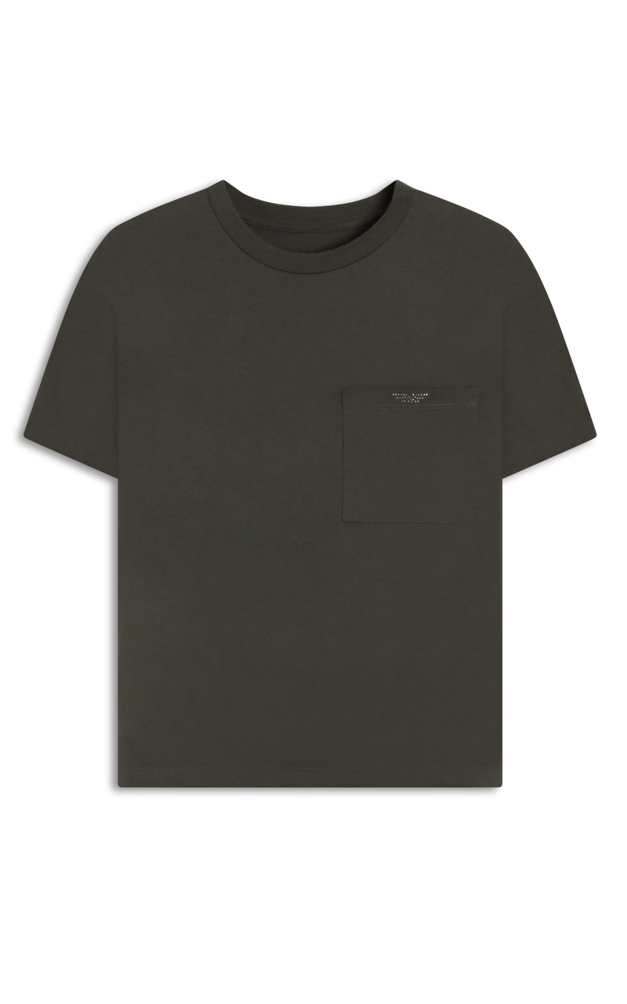 Blusa Cropped Pocket Hotfix Verde Militar