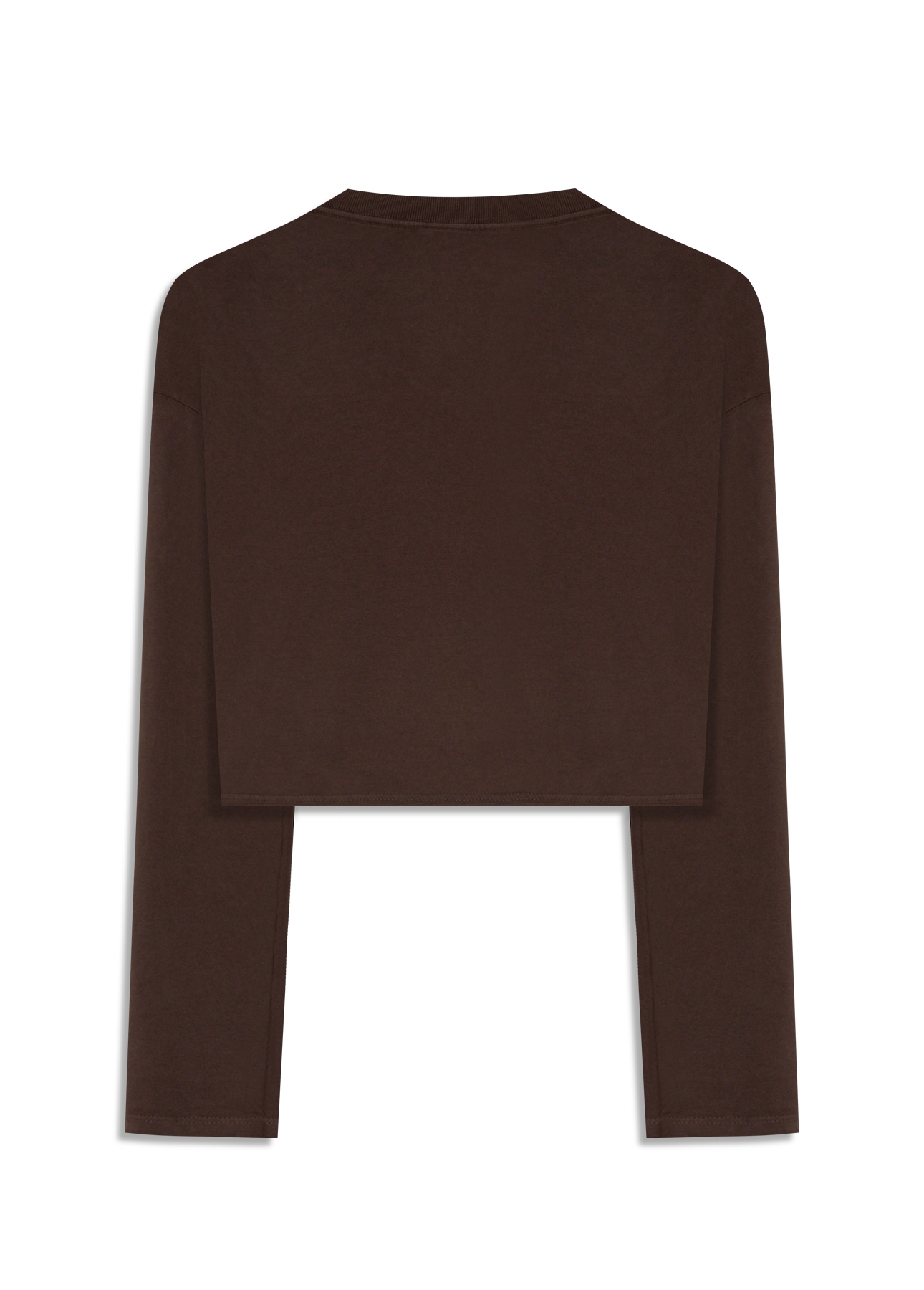 Blusa  Cropped Western Buckle Dark Brown