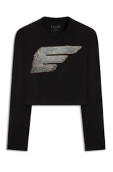 Blusa  Cropped Western Buckle Preto