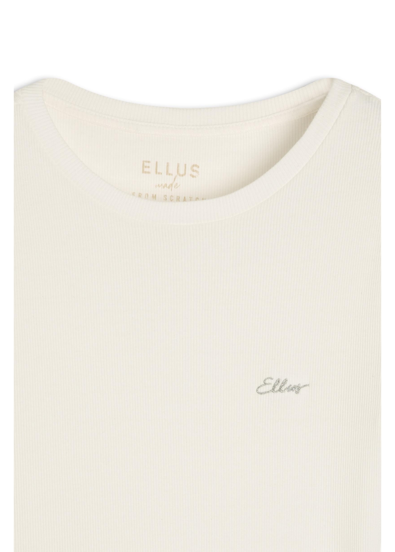 Blusa Cursive Baby Look Off White