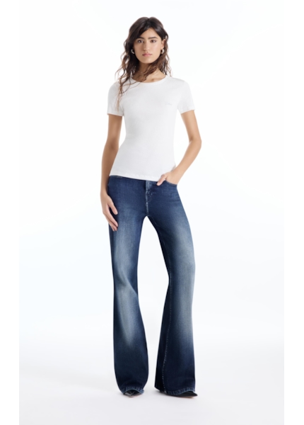 Blusa Cursive Baby Look Off White