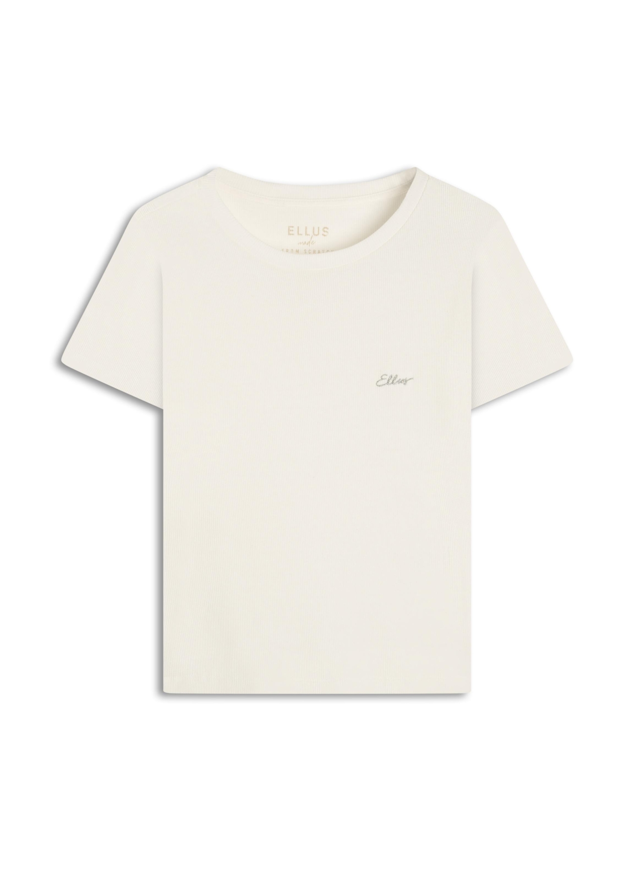 Blusa Cursive Baby Look Off White