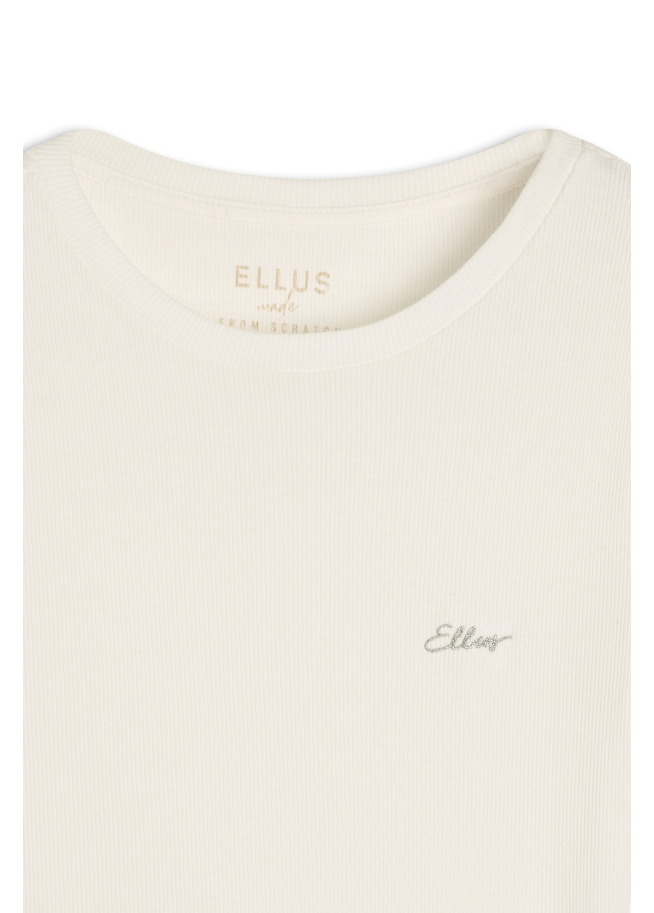 Blusa Cursive Baby Look Off White