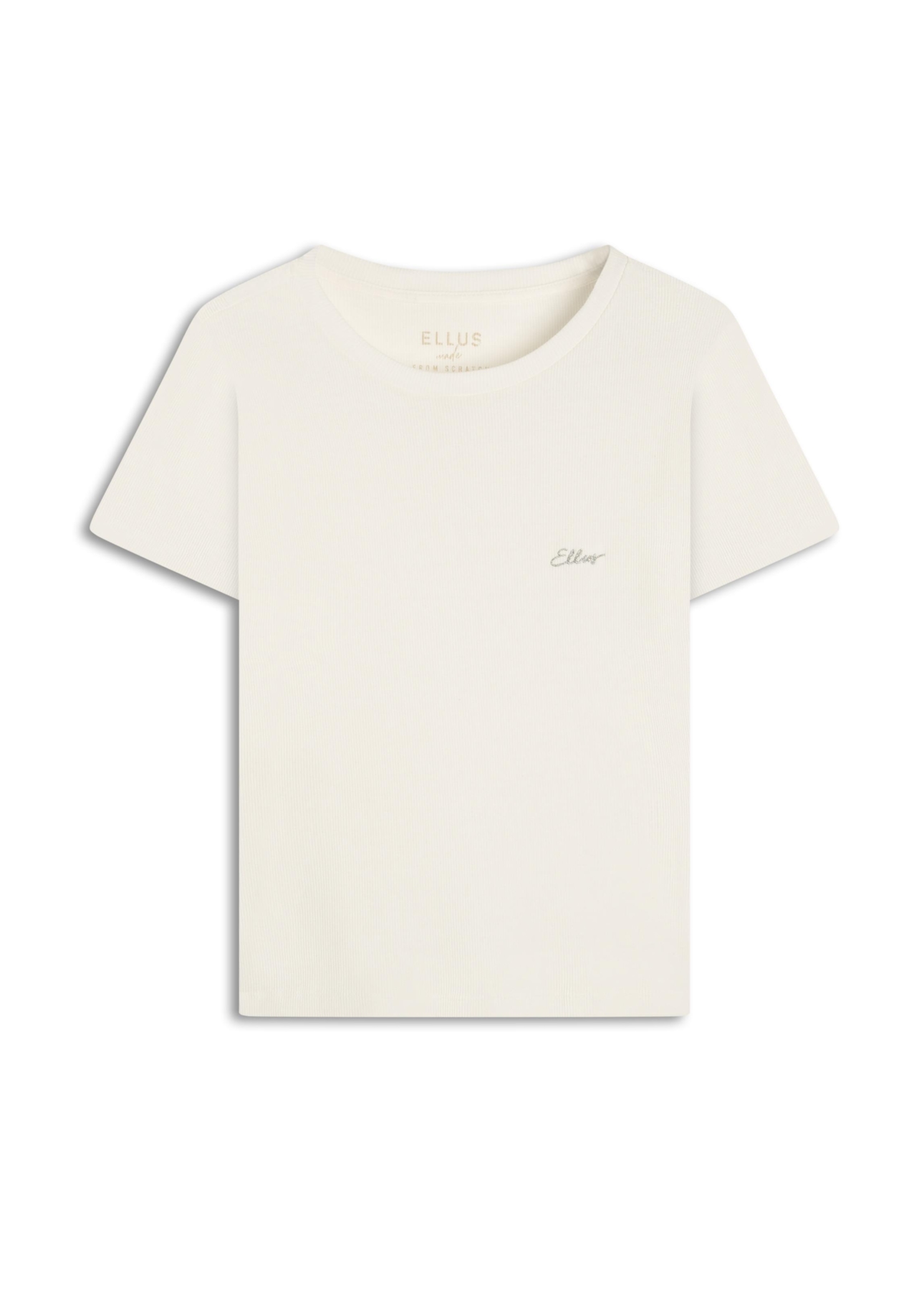 Blusa Cursive Baby Look Off White