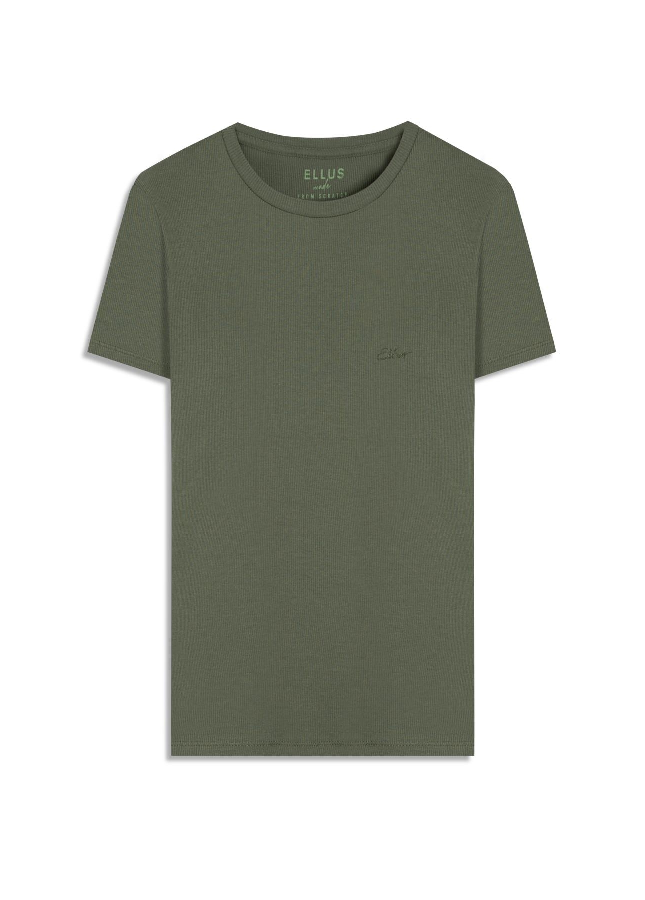 Blusa Cursive Baby Look Verde Army