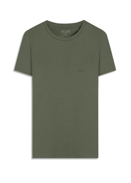 Blusa Cursive Baby Look Verde Army