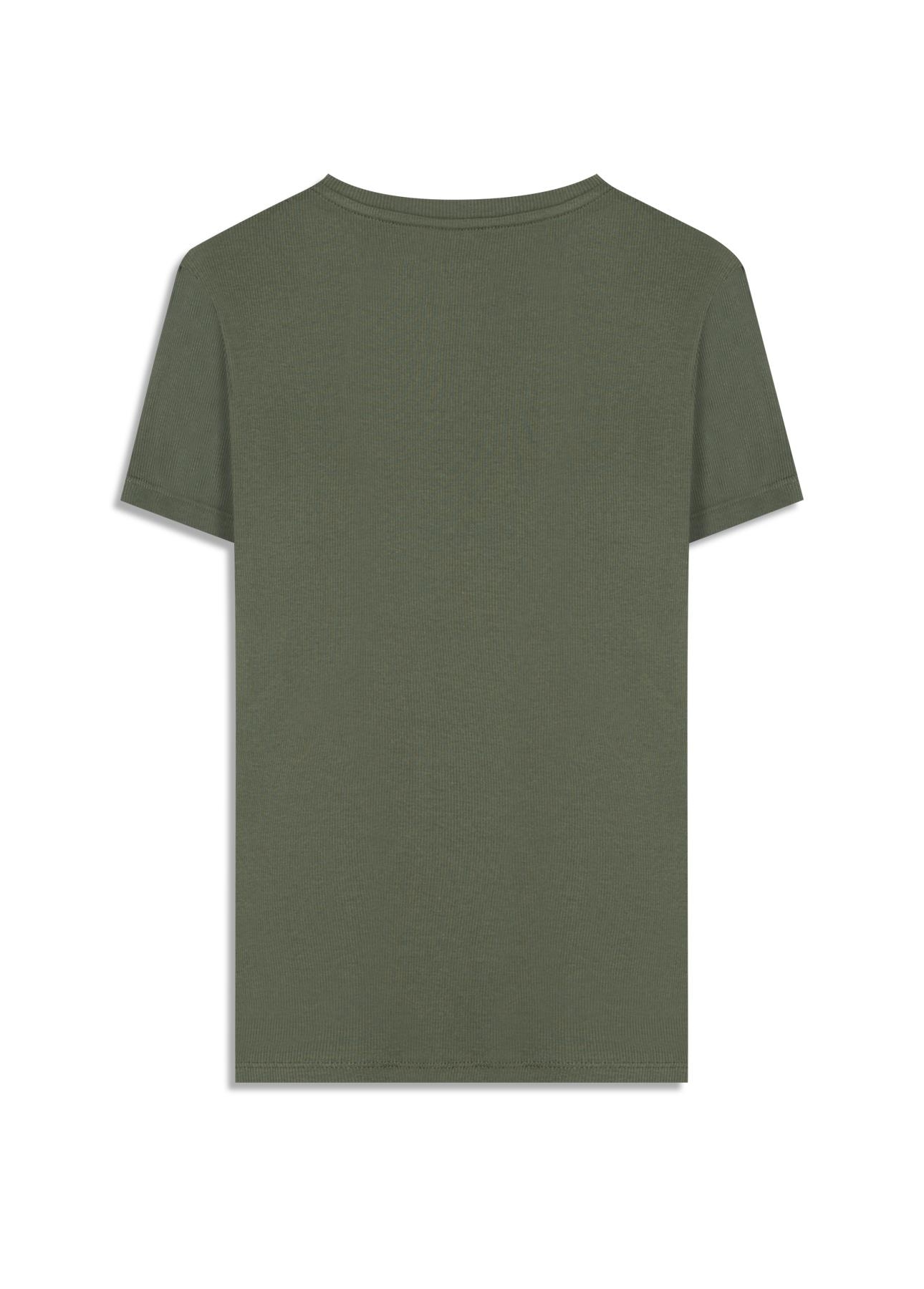 Blusa Cursive Baby Look Verde Army