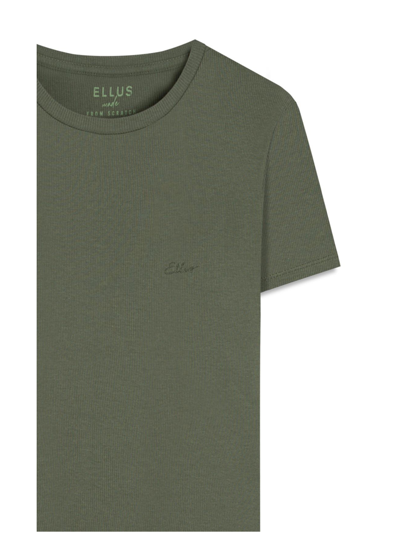 Blusa Cursive Baby Look Verde Army