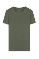 Blusa Cursive Baby Look Verde Army