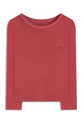 Blusa Cursive Washed Cereja