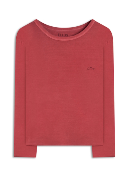 Blusa Cursive Washed Cereja