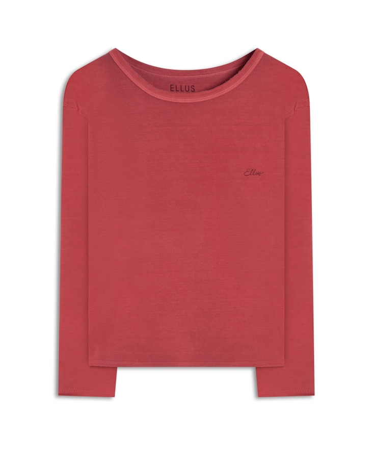Blusa Cursive Washed Cereja