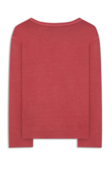 Blusa Cursive Washed Cereja