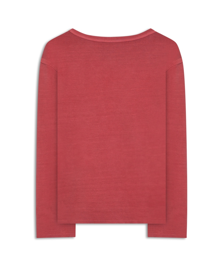 Blusa Cursive Washed Cereja