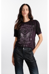 Blusa Devore Butterfly Mystic Roxo