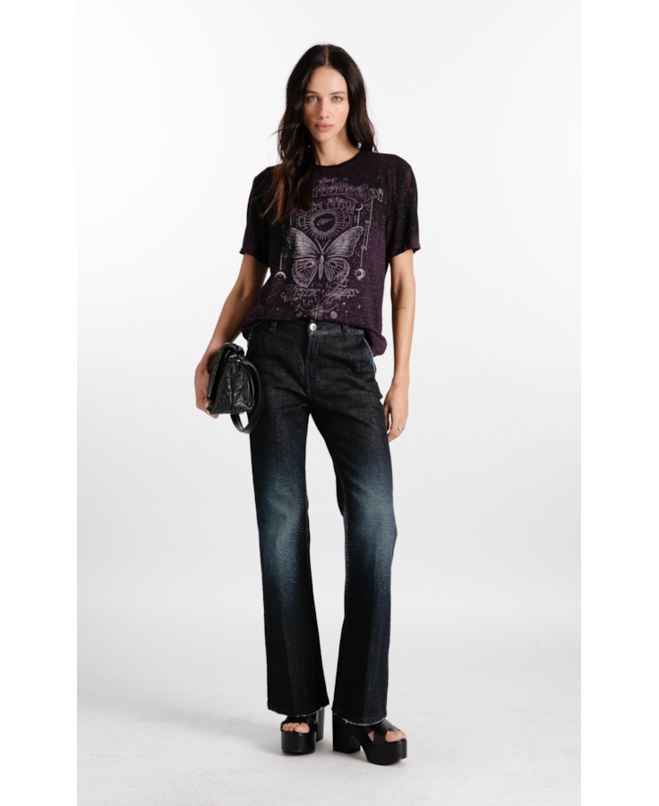 Blusa Devore Butterfly Mystic Roxo