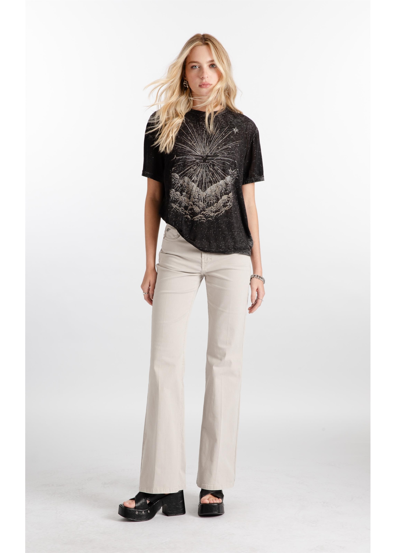 Blusa Devore Easa Mirror Mystc Preto