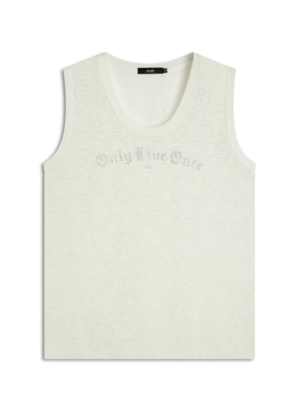 Blusa Devore Only Live Once Off White
