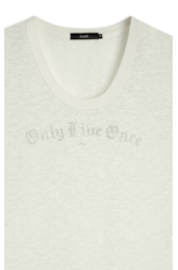 Blusa Devore Only Live Once Off White