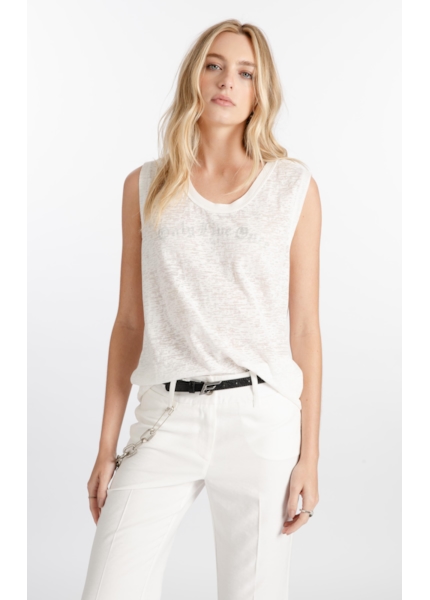 Blusa Devore Only Live Once Off White