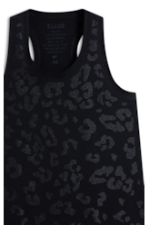 Blusa Devore Sleeveless Animal Print Preto