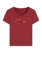 Blusa Easa Graffiti Ellus Cereja