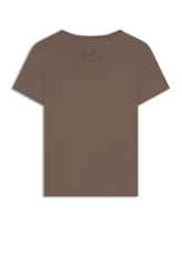 Blusa Easa Graffiti Ellus Dark Brown