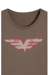 Blusa Easa Graffiti Ellus Dark Brown