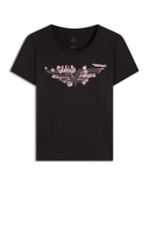 Blusa Easa Graffiti Ellus Preto