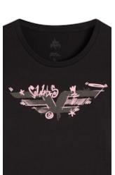 Blusa Easa Graffiti Ellus Preto