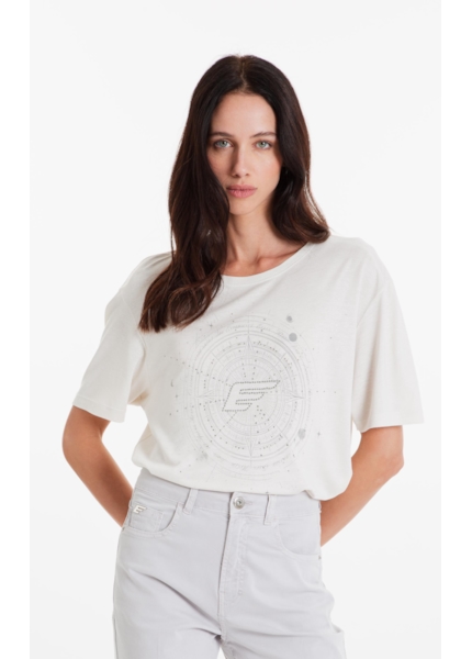 Blusa Easa Mystic Circle Off White