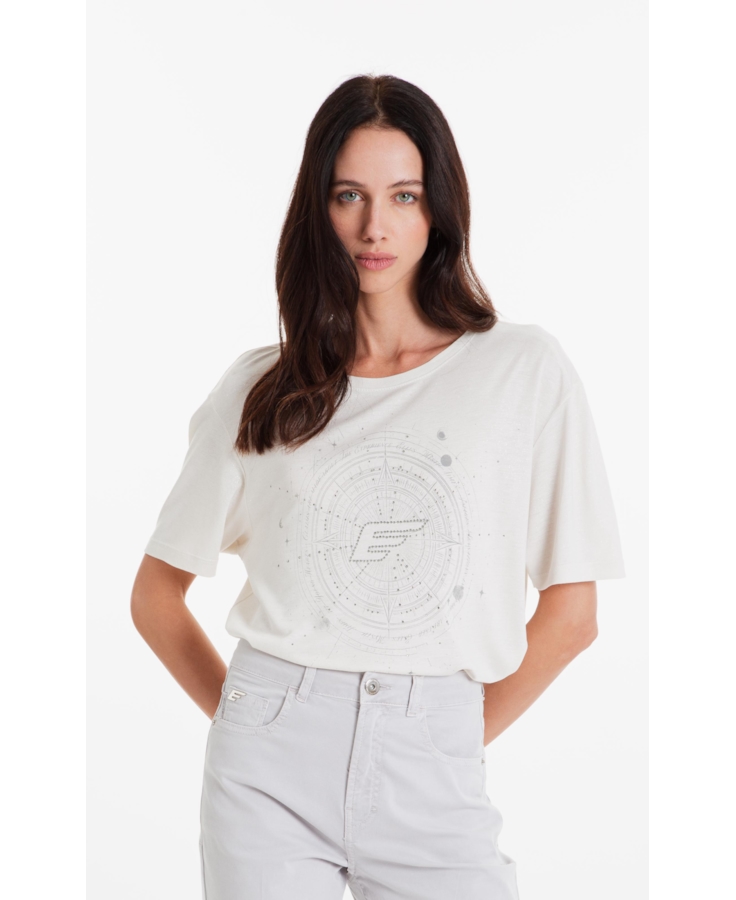 Blusa Easa Mystic Circle Off White