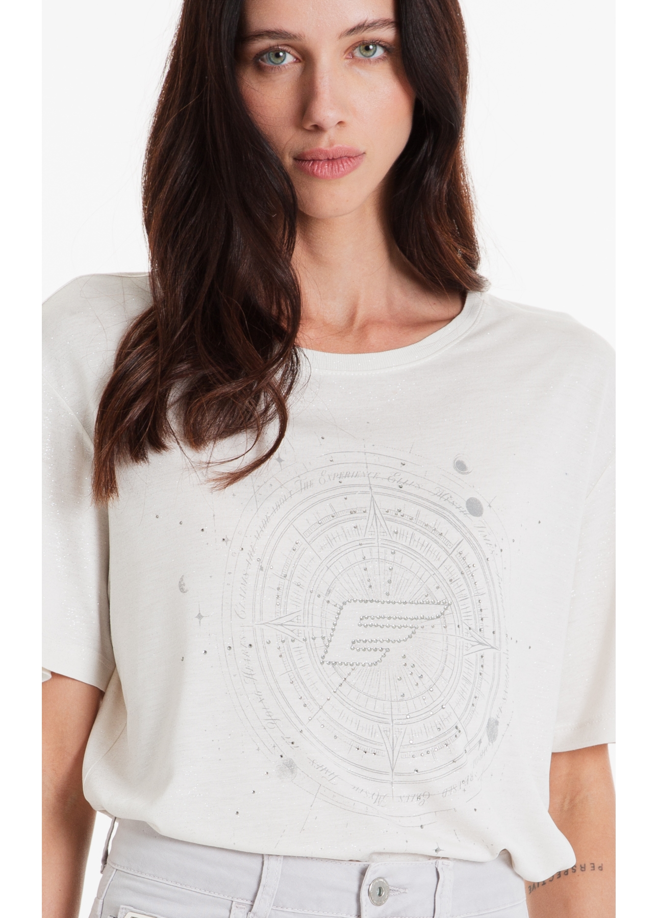 Blusa Easa Mystic Circle Off White