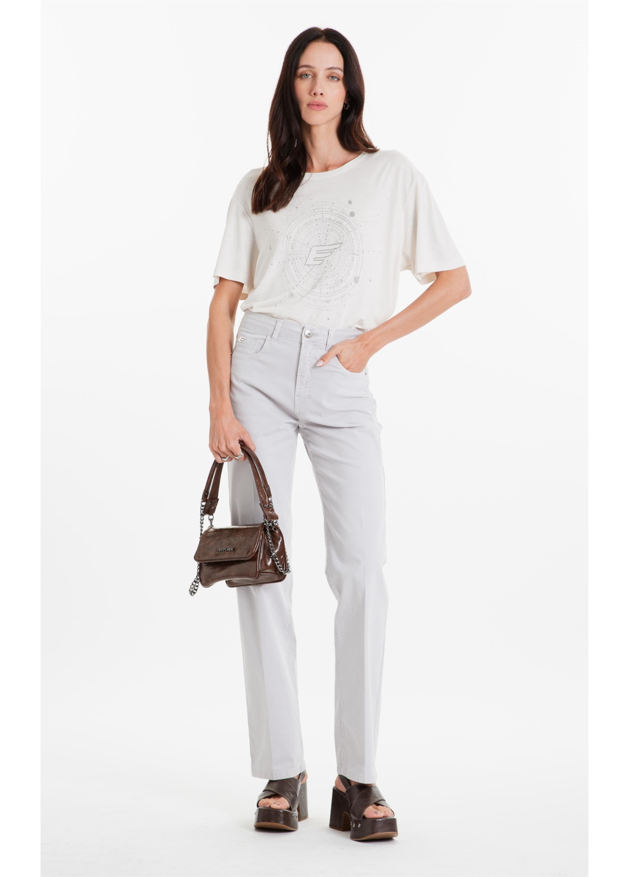 Blusa Easa Mystic Circle Off White