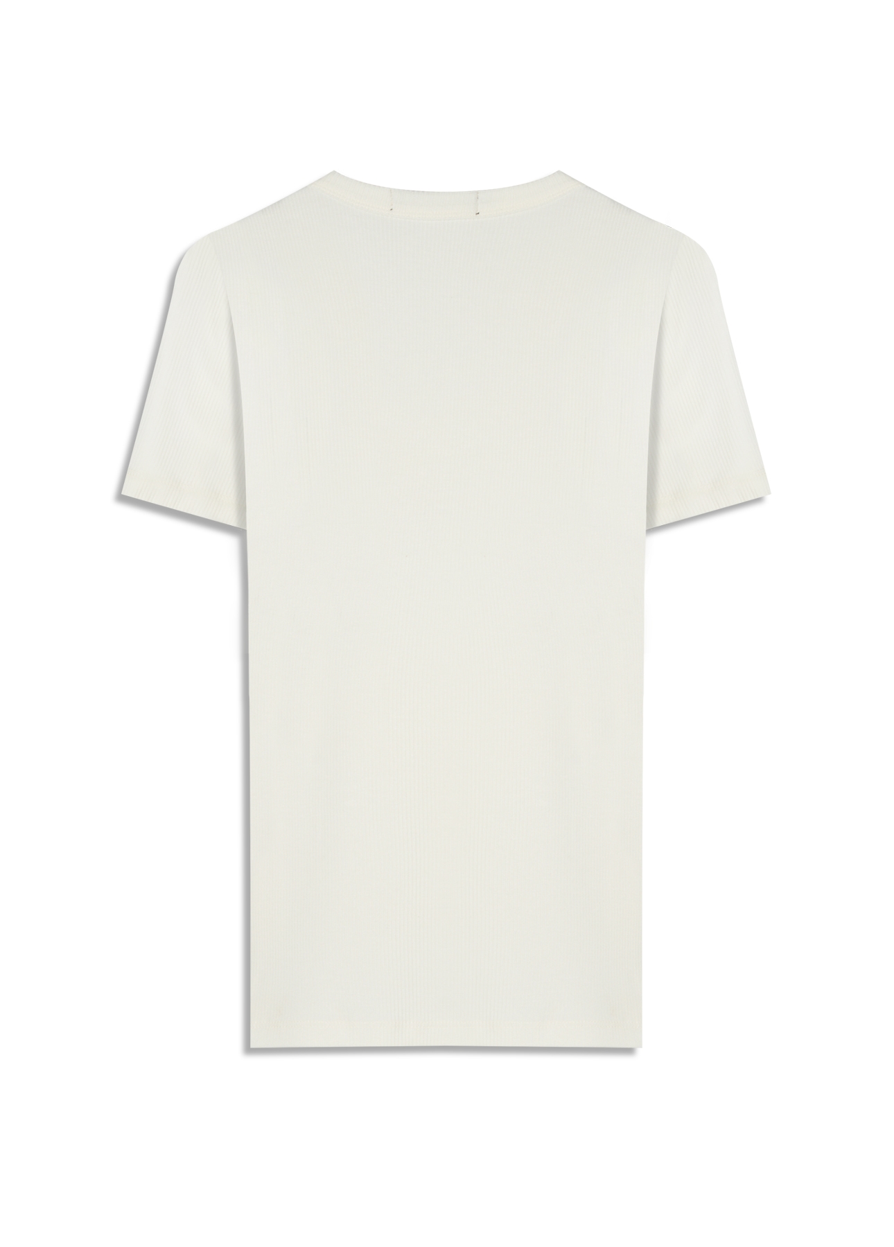 Blusa Ellus Baby Look Canelada Hotfix Off White