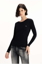 Blusa Ellus Basic Rib Dec Preto