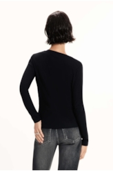 Blusa Ellus Basic Rib Dec Preto