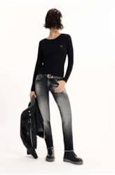 Blusa Ellus Basic Rib Dec Preto