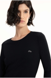 Blusa Ellus Basic Rib Dec Preto