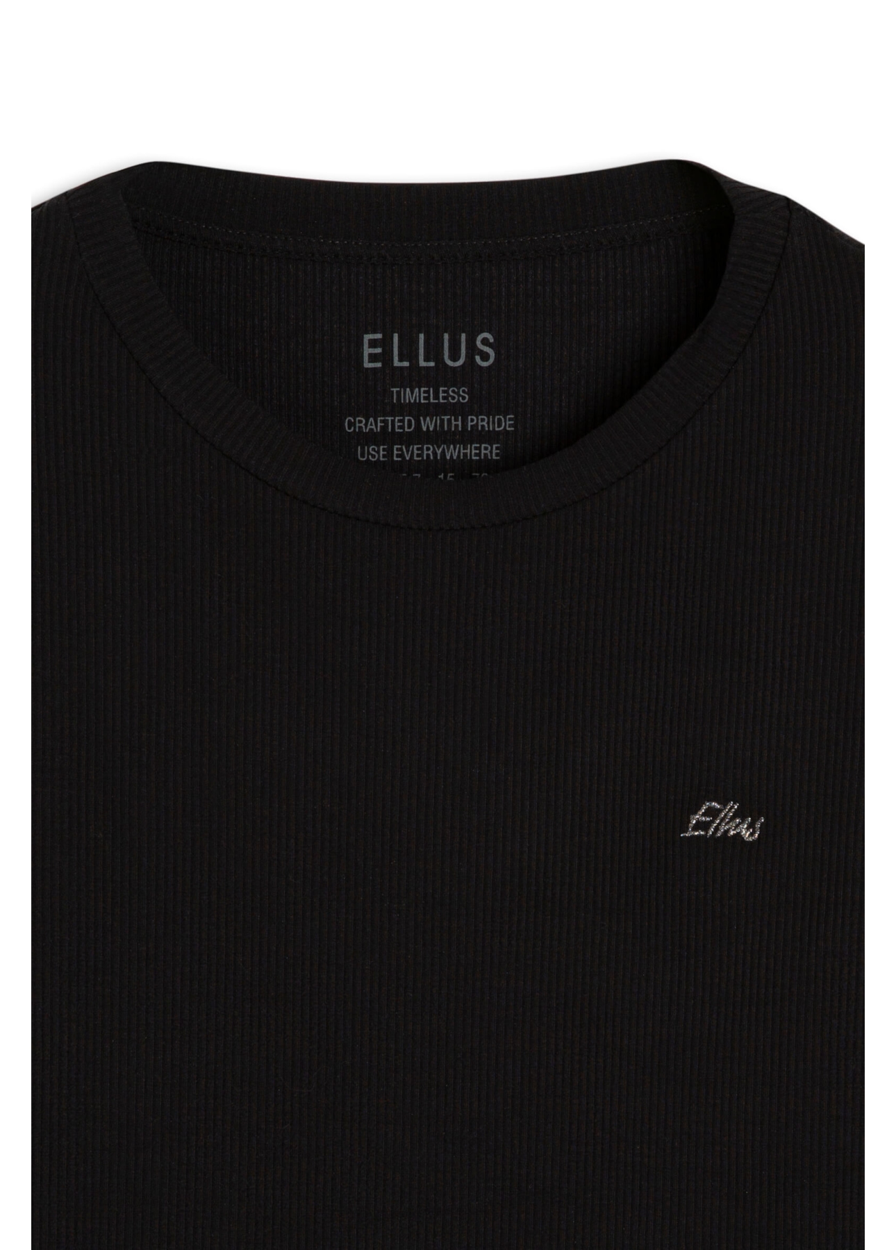Blusa Ellus Basic Rib Dec Preto