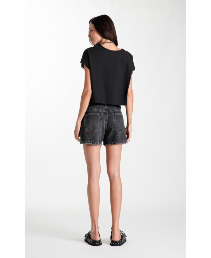 Blusa Ellus Blusa Tule Details Preto