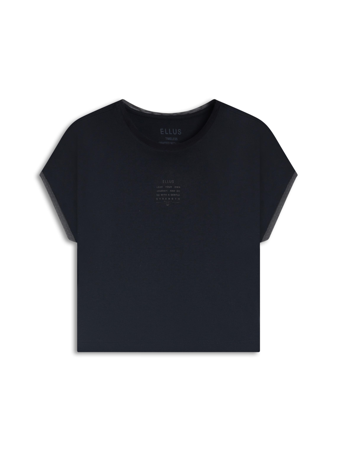 Blusa Ellus Blusa Tule Details Preto