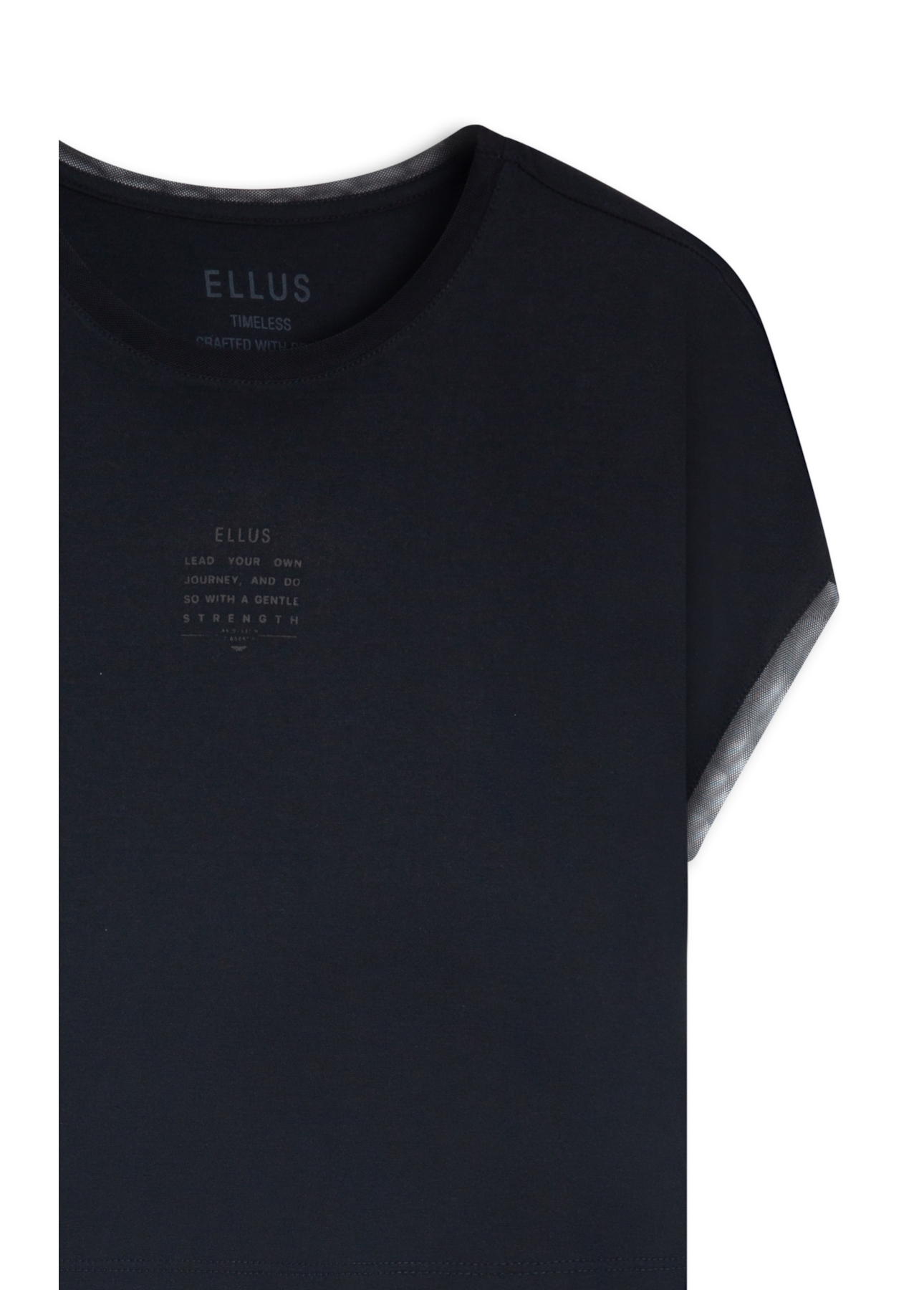 Blusa Ellus Blusa Tule Details Preto
