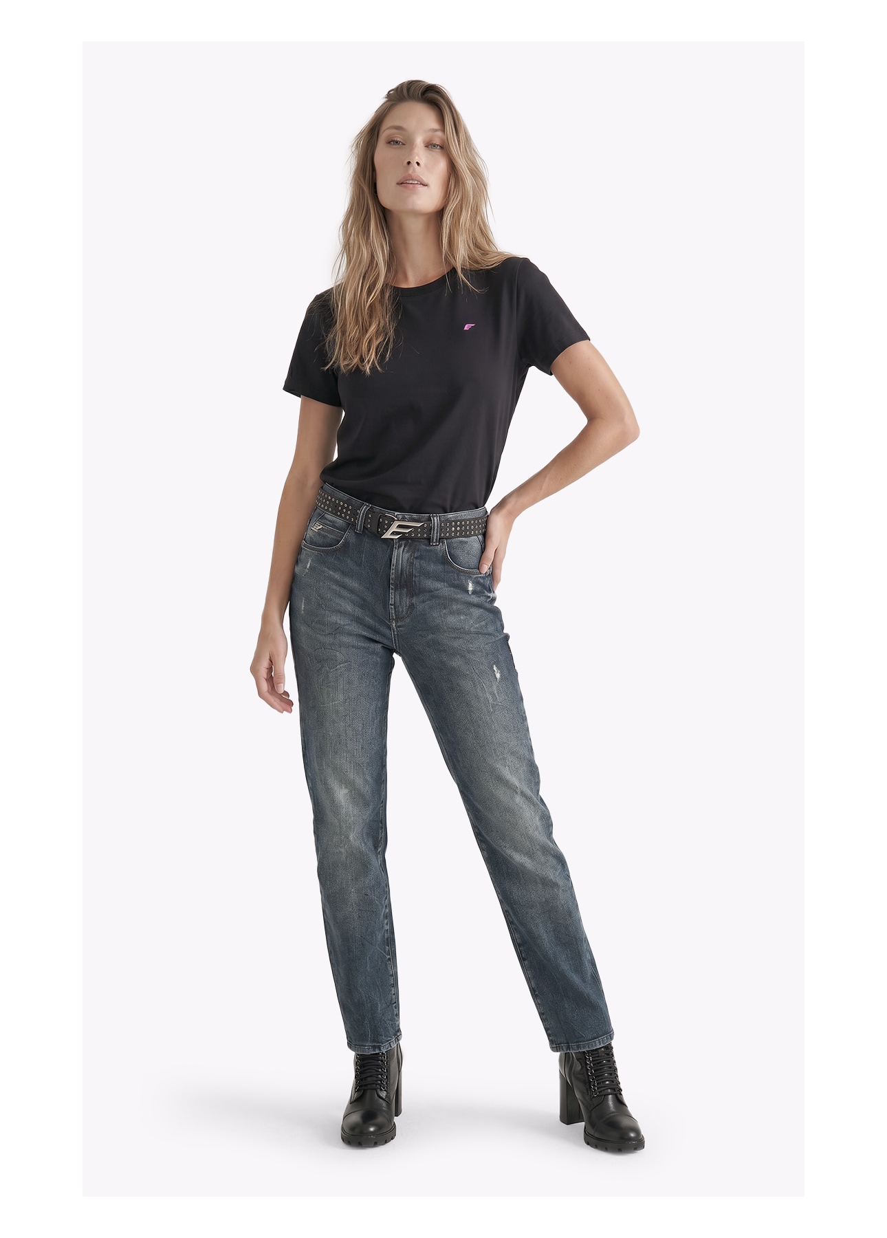 Blusa  Ellus Classic Slim Preto