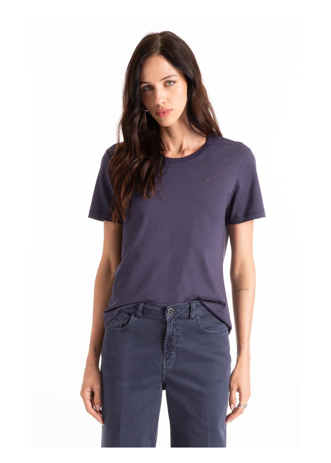 Blusa  Ellus Classic Slim Purple Blue