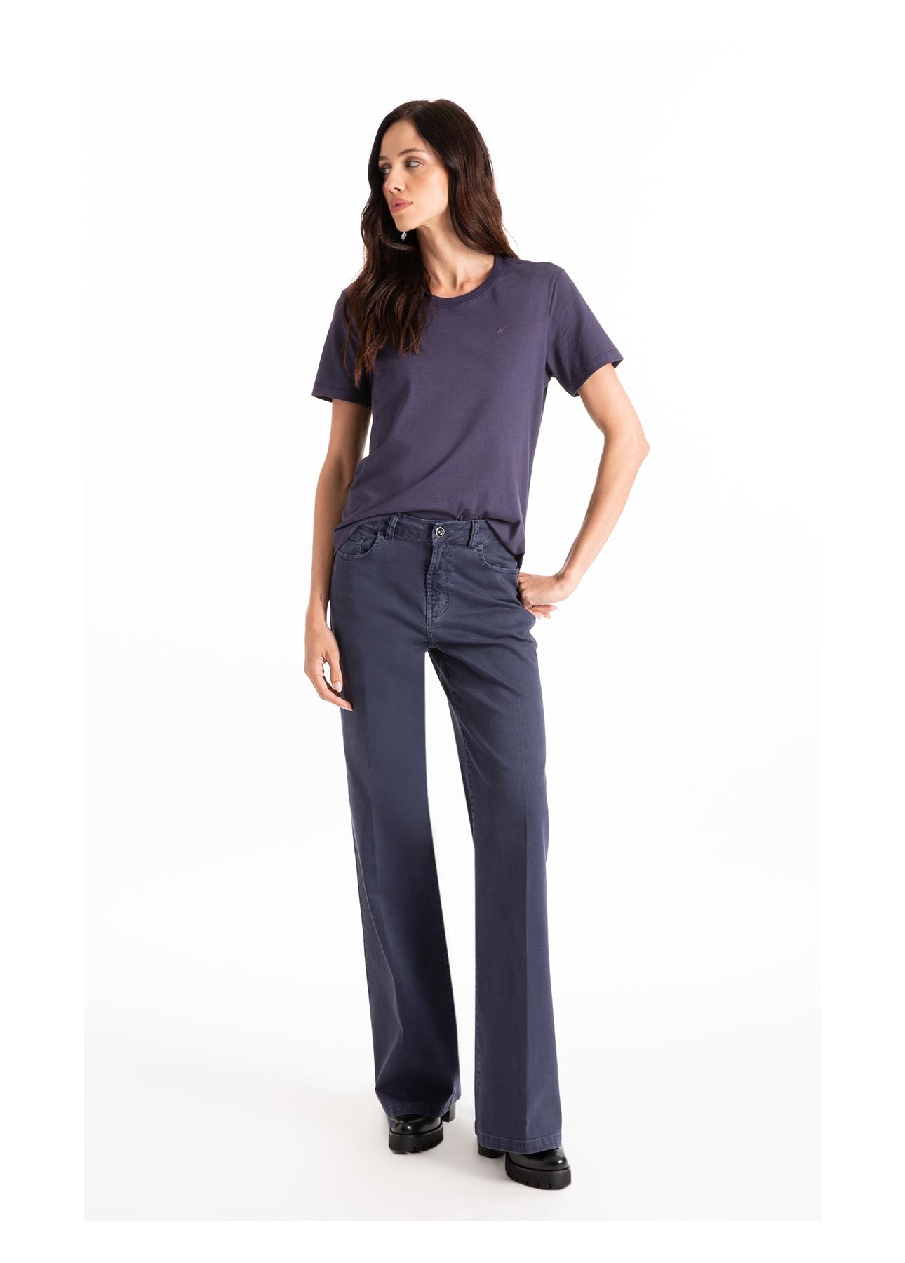 Blusa  Ellus Classic Slim Purple Blue