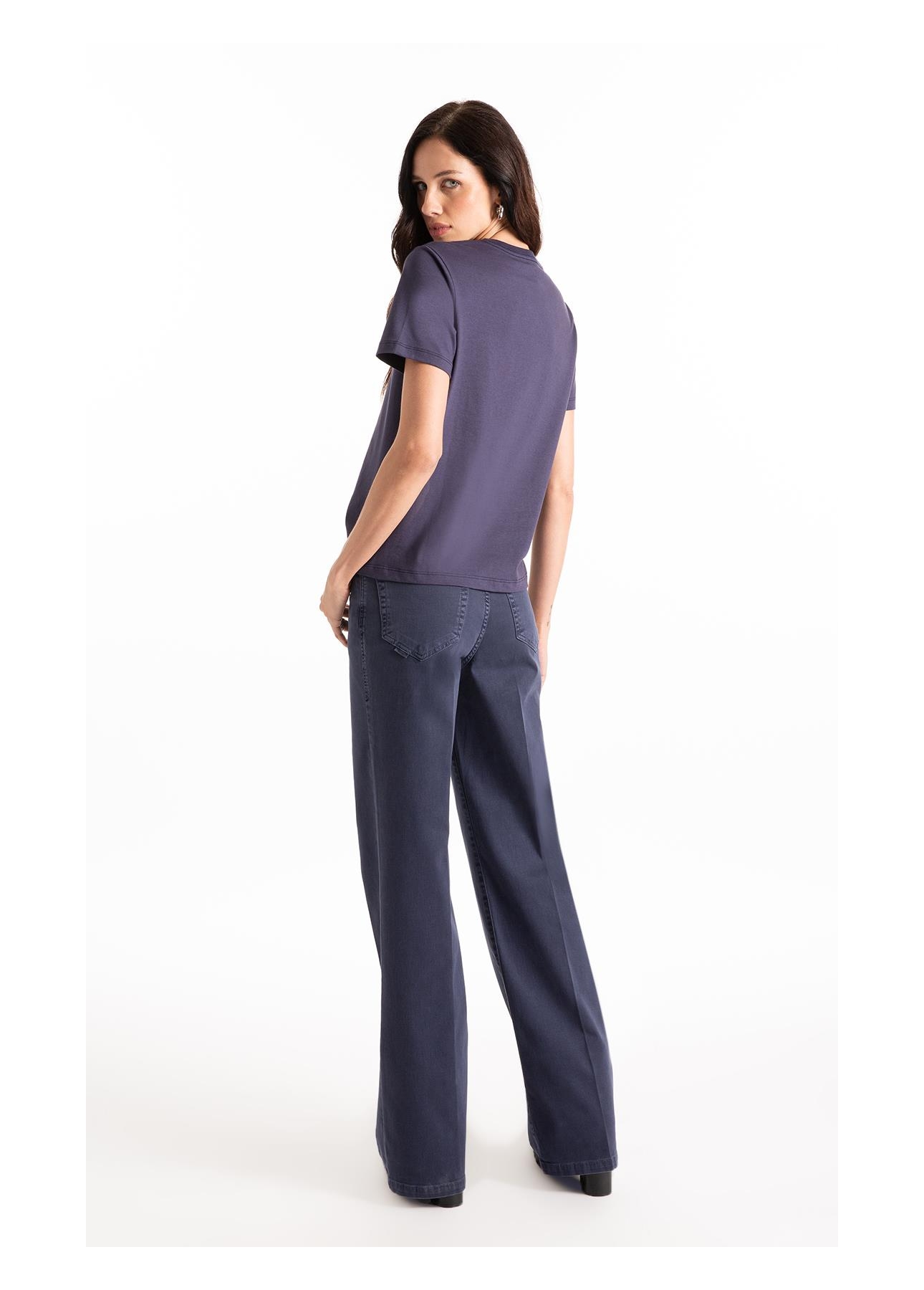 Blusa  Ellus Classic Slim Purple Blue